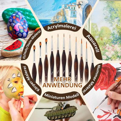 Top Modellbau Fein Detail Malpinsel Pinsel Set Acryl- und Масляные краски